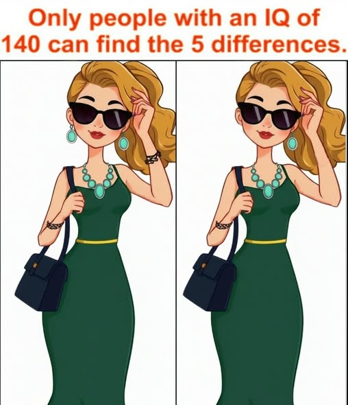 Only people with an IQ of 140 can spot the 5 differences.