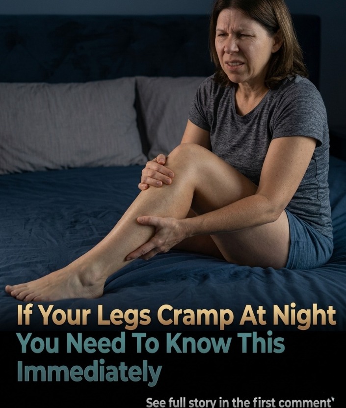 Leg pain and nighttime cramps may be linked to dehydration or low magnesium, potassium, or calcium, which affect muscle function.