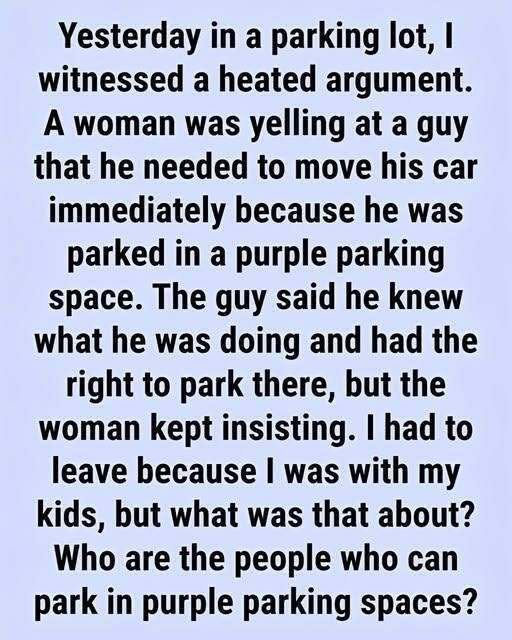 Why Some Parking Spaces Are Painted Purple and What They Mean