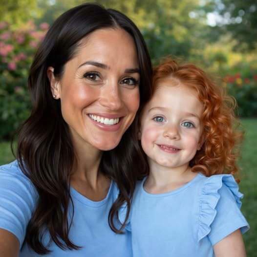Meghan Markle publicly shared a photo of her daughter, Lilibet, for the first time, leaving the entire UK stunned. She declared: “Look at my daughter’s red hair, and Lilibet’s biological father turns out to be…